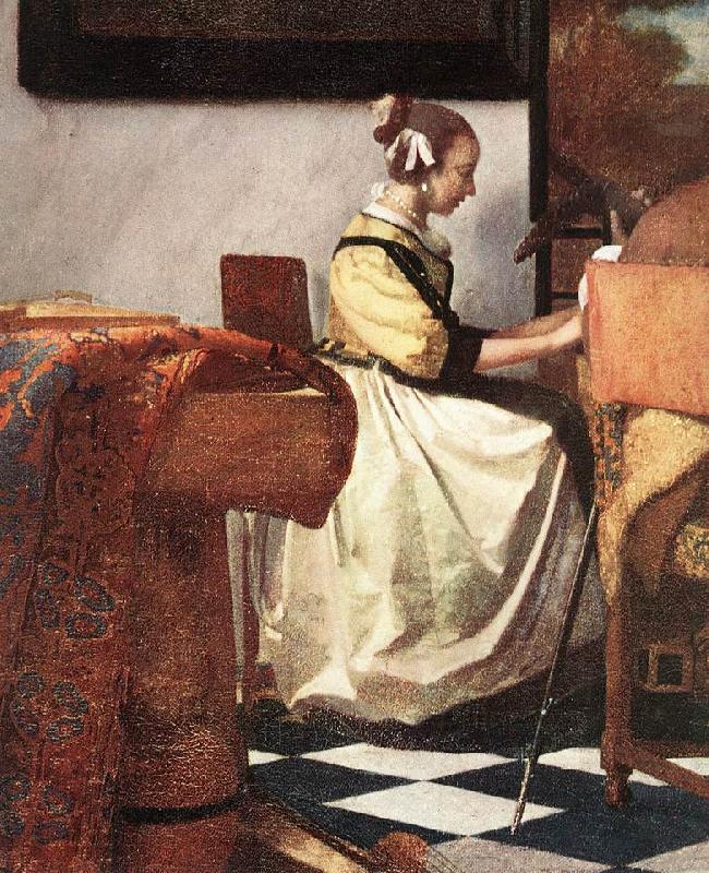 VERMEER VAN DELFT, Jan The Concert (detail) rey oil painting image